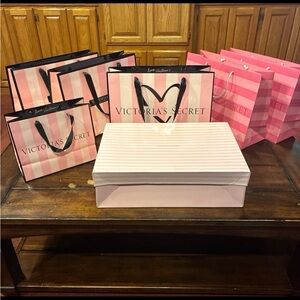 7 Victoria’s Secret Gift Bags and Boxes - Assorted